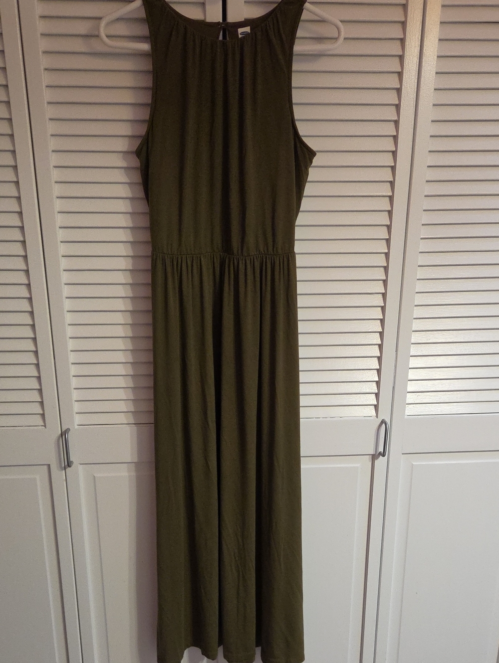 Old Navy Olive Green Sleeveless Maxi Dress